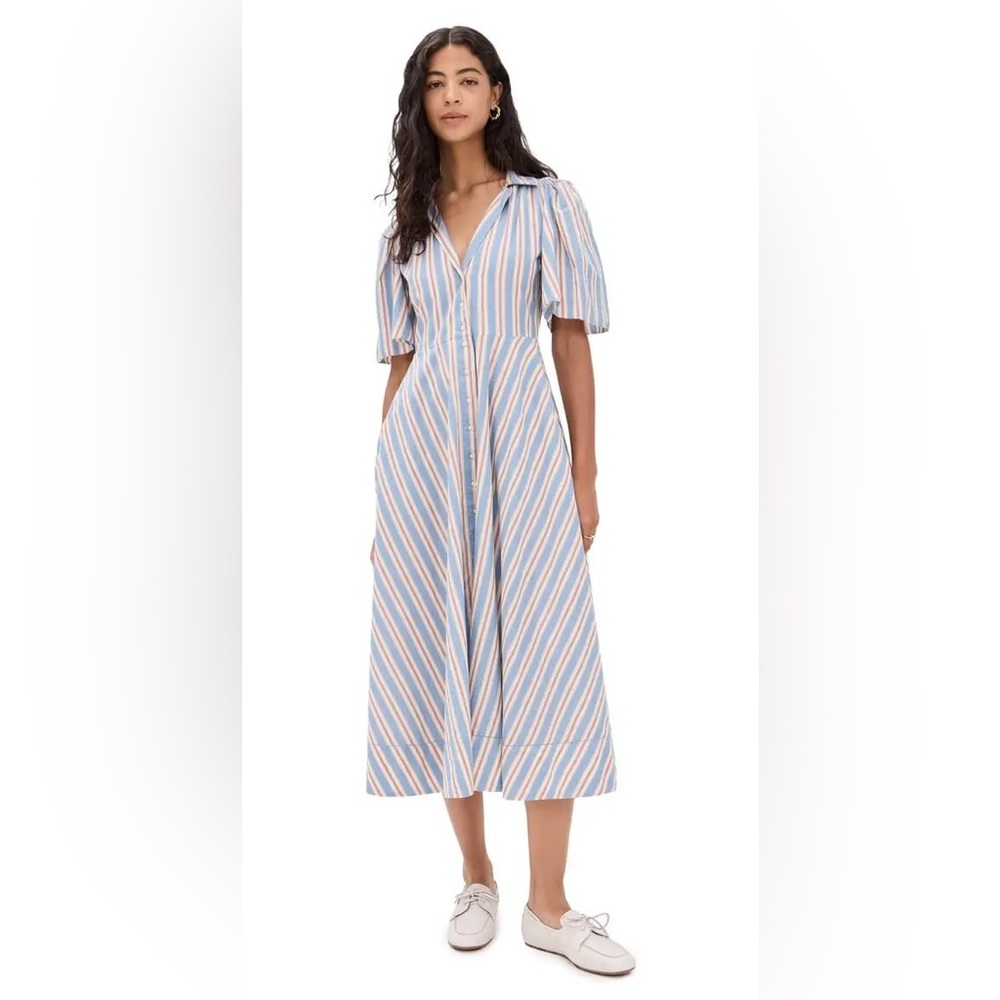 The Great The Bridge Dress in Blue Frontier Stripe 1 / S